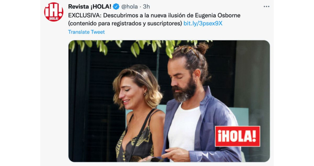 Publicación de la revista ¡HOLA! / TWITTER