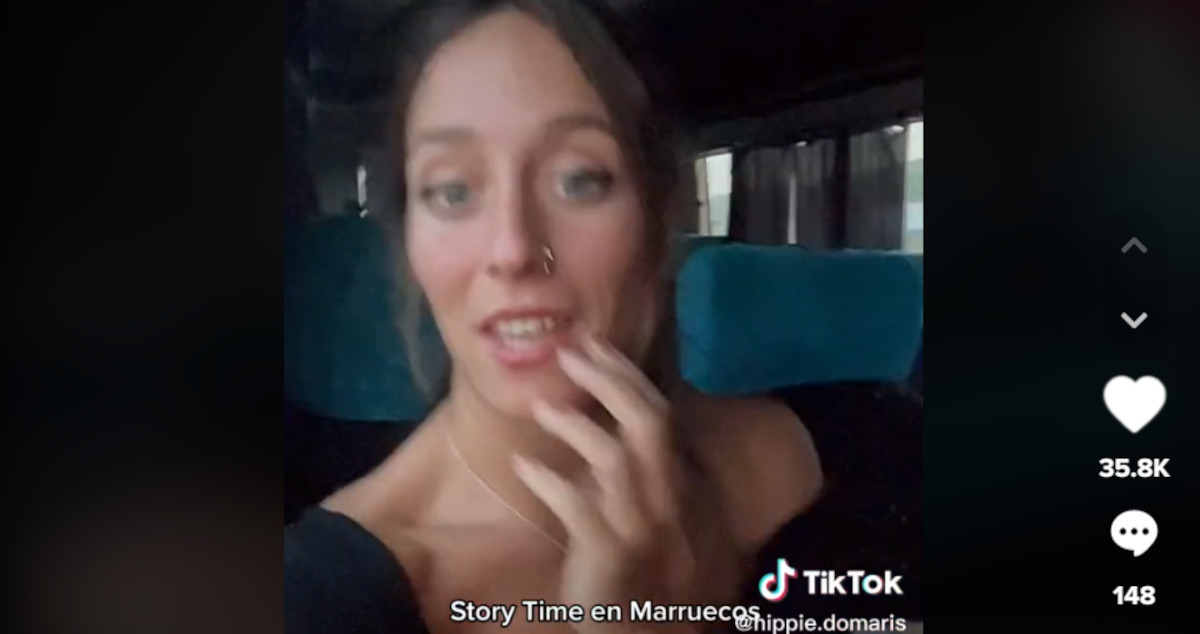 La tiktoker española abandonada en un bus en Marruecos - TIKTOK