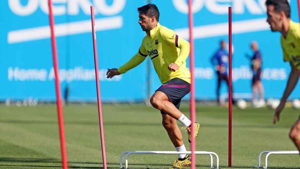 Luis Suárez durante un entrenamiento /FC BARCELONA