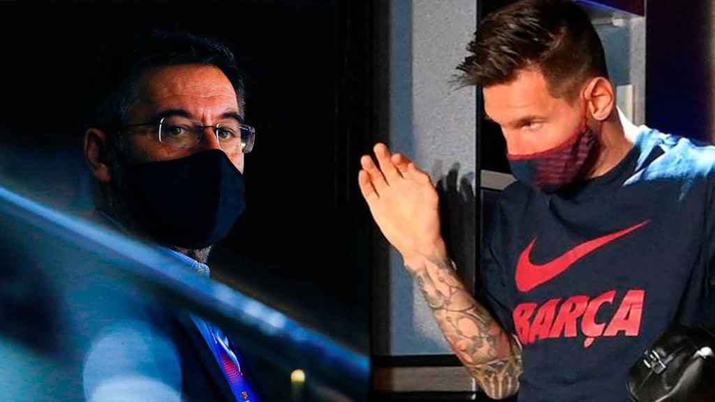 Bartomeu y Messi mantienen un pulso con mascarilla / CULEMANIA