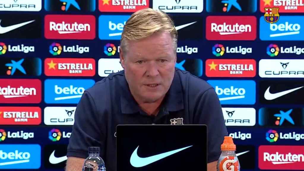 Ronald Koeman, en la rueda de prensa previa al Athletic - Barça / FCB