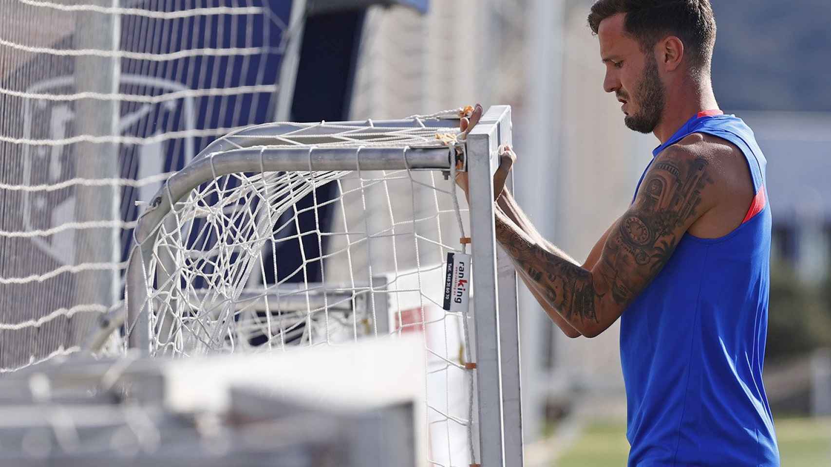 Saúl Ñíguez, en un entrenamiento con el Atlético esta pretemporada / Atlético de Madrid