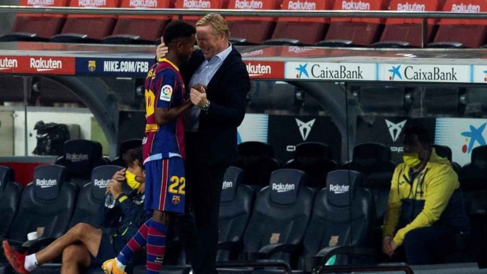 Koeman saluda a Ansu Fati / EFE