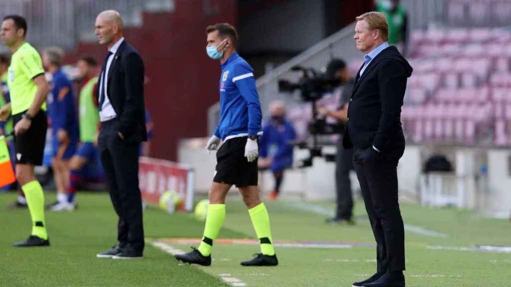 Koeman y Zidane en el Camp Nou / FC BARCELONA