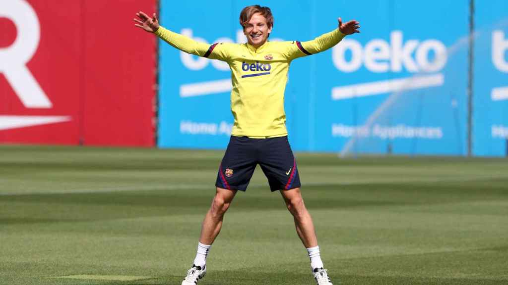 Ivan Rakitic entrenando con el Barça / FC Barcelona