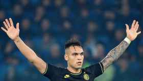 Lautaro Martínez celebra un gol con el Inter de Milán / EFE