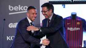 Arthur y Bartomeu en la presentación del brasileño / EFE