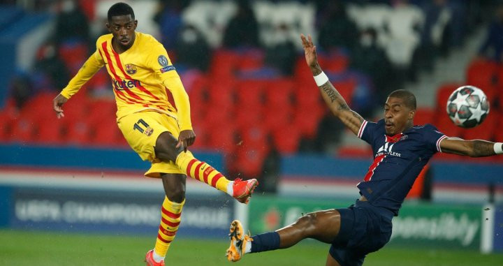 Dembelé, en una acción contra el PSG | EFE