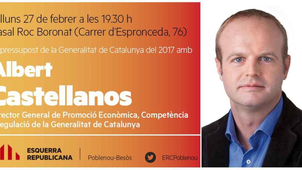 Albert Castellanos en un cartel de ERC