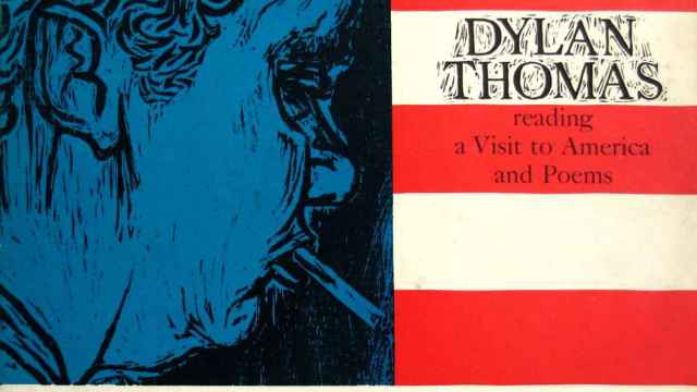 Portada de un disco con grabaciones de poemas de Dylan Thomas