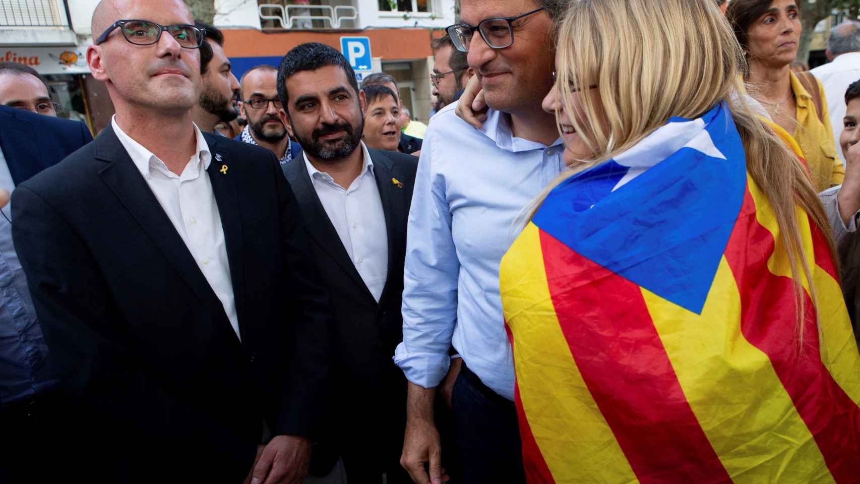 Quim Torra en un acto independentista en Arenys de Munt. Imagen del artículo 'Las grandes frases del 'procés'' / EFE