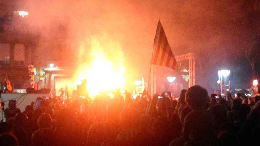 Imagen del boicot de la ANC y los CDR al pregón de la fiesta mayor de Sabadell / TWITTER