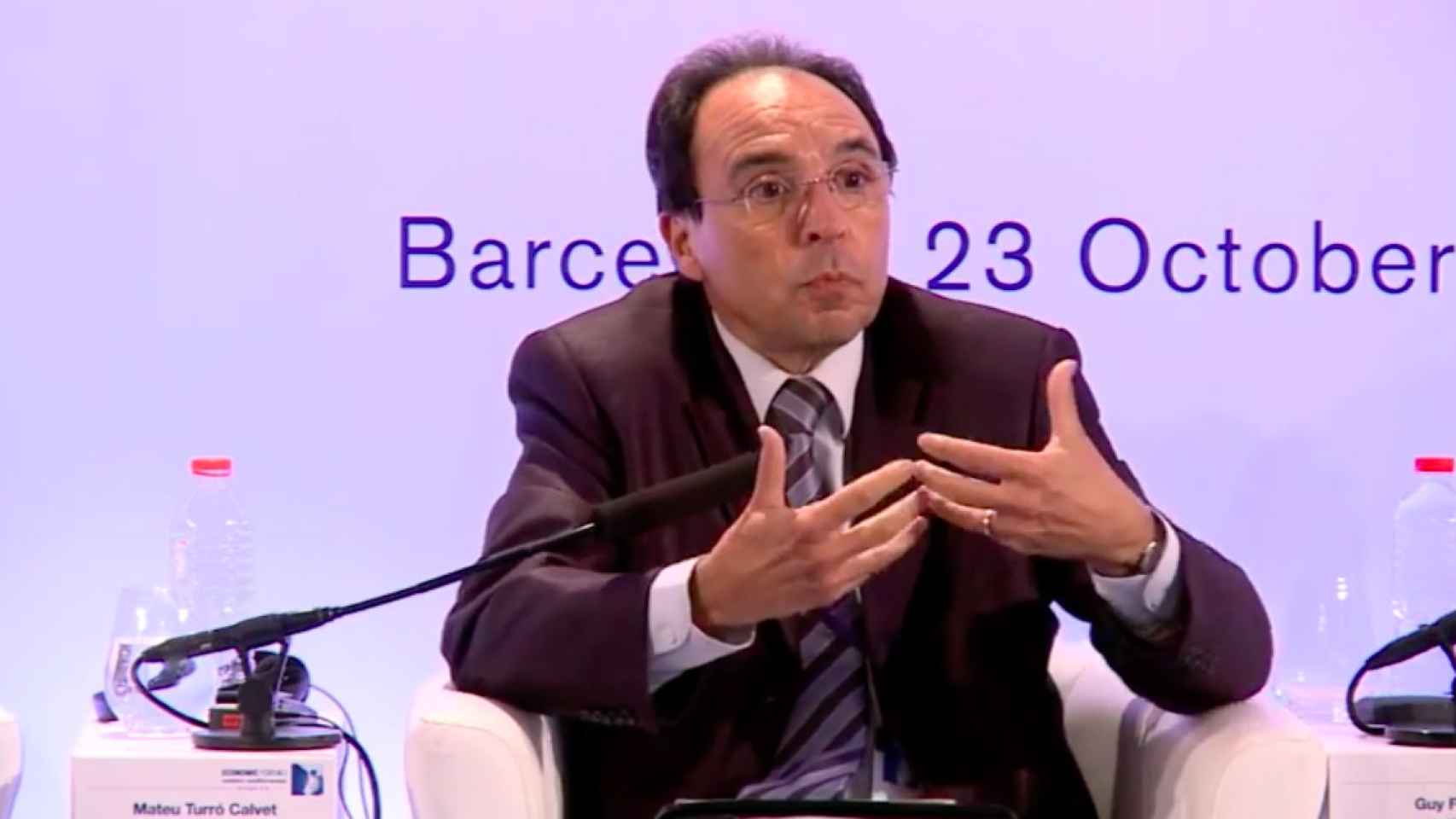 El profesor Mateu Turró en un acto de EFWM