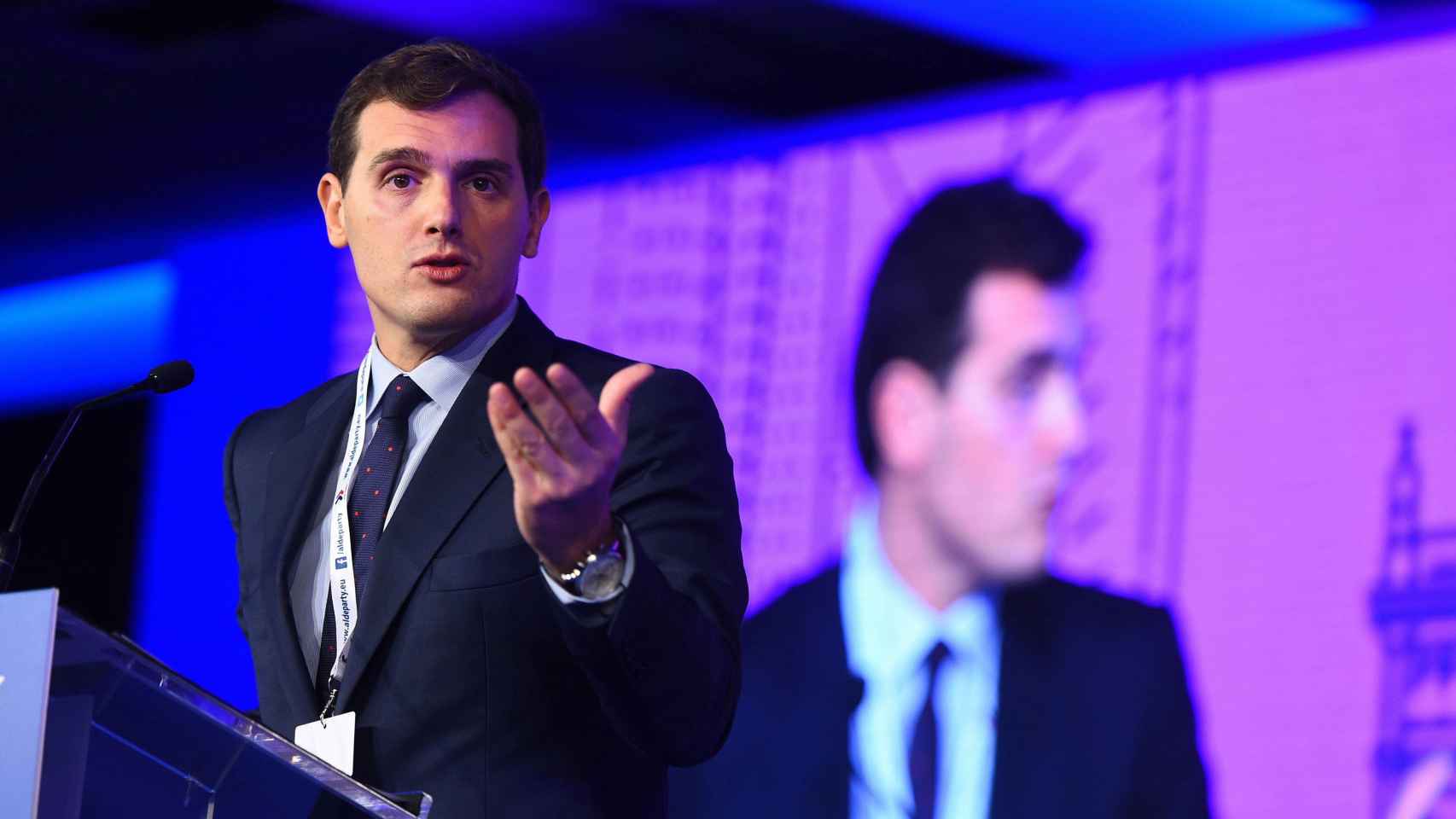 Albert Rivera, durante su intervención en la reunión anual de ALDE celebrada en Madrid / EFE