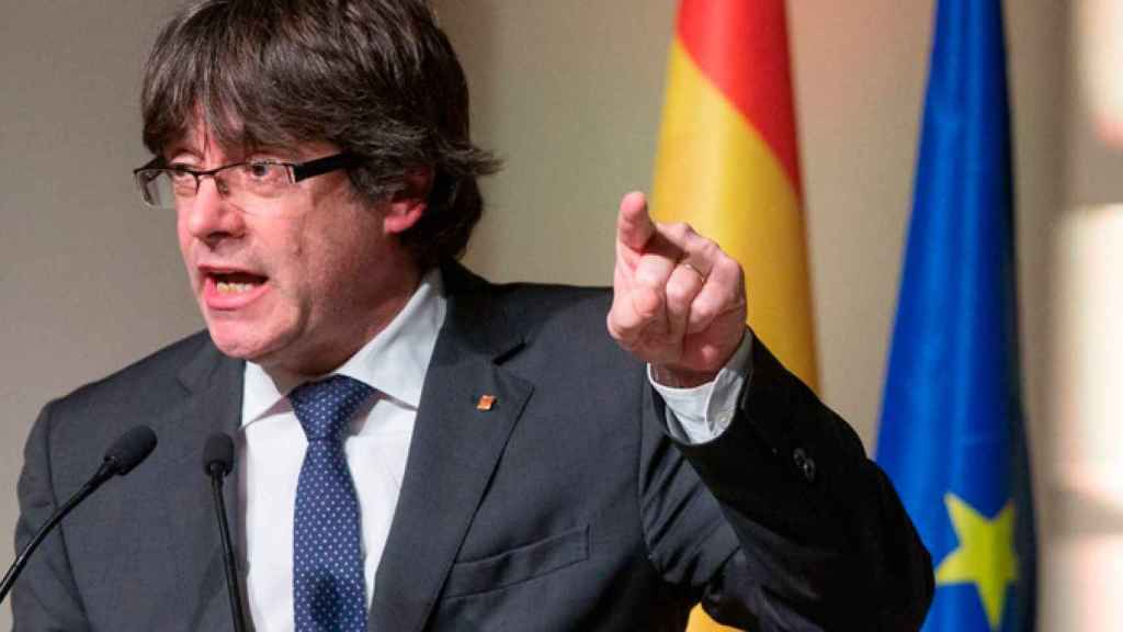 Carles Puigdemont, expresidente catalán, en un acto público anterior / EP