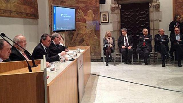 Acto de presentación de 'Tributos de Cataluña'