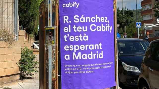 Campaña de Cabify contra la ministra Raquel Sánchez en Gavà (Barcelona) / CABIFY