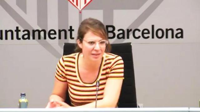 Janet Sanz, teniente de alcalde de Urbanismo en funciones, durante la rueda de prensa de la sentencia sobre el Peuat / CG