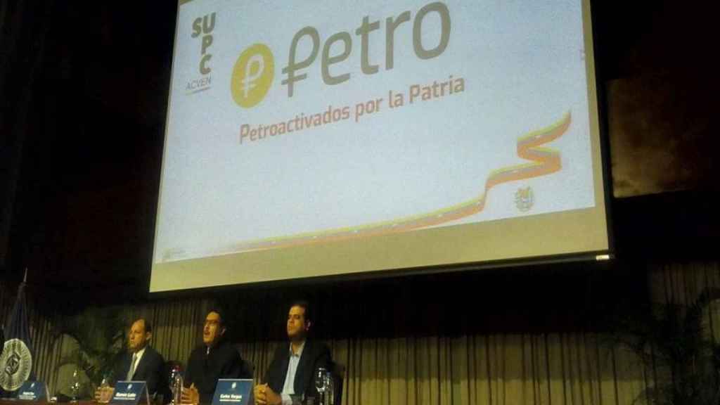 Una de las presentaciones oficiales de la nueva criptomoneda venezolana