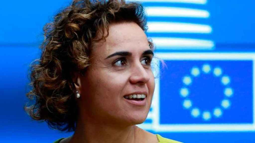 La ministra de Sanidad, Dolors Montserrat, en la rueda de prensa tras el Consejo de Asuntos Generales celebrado hoy en Bruselas / EFE