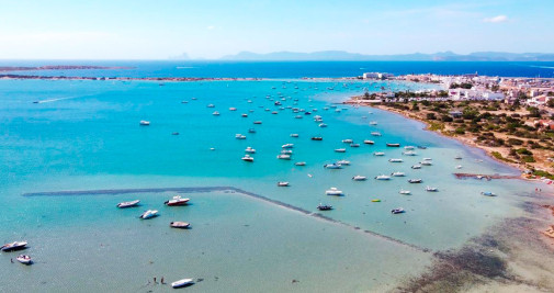 Imagen aérea de S'Estany del Peix de Formentera / Cedida