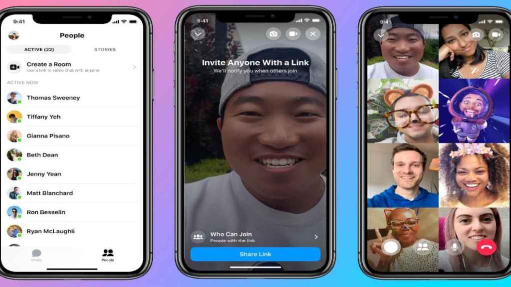 El nuevo servicio Messenger Rooms permite conectar con hasta 50 personas