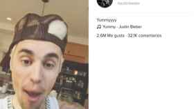 Justin Bieber en uno de los vídeos publicados en su TikTok