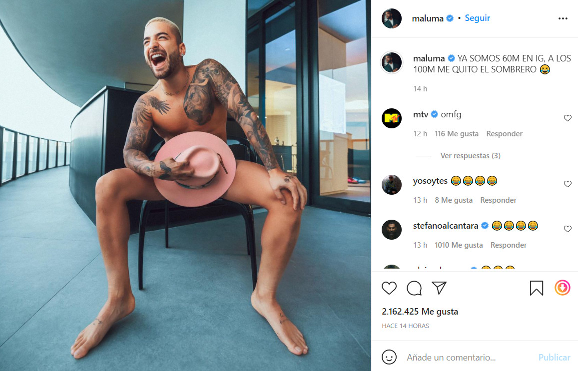 Publicación de Maluma en Instagram / @maluma