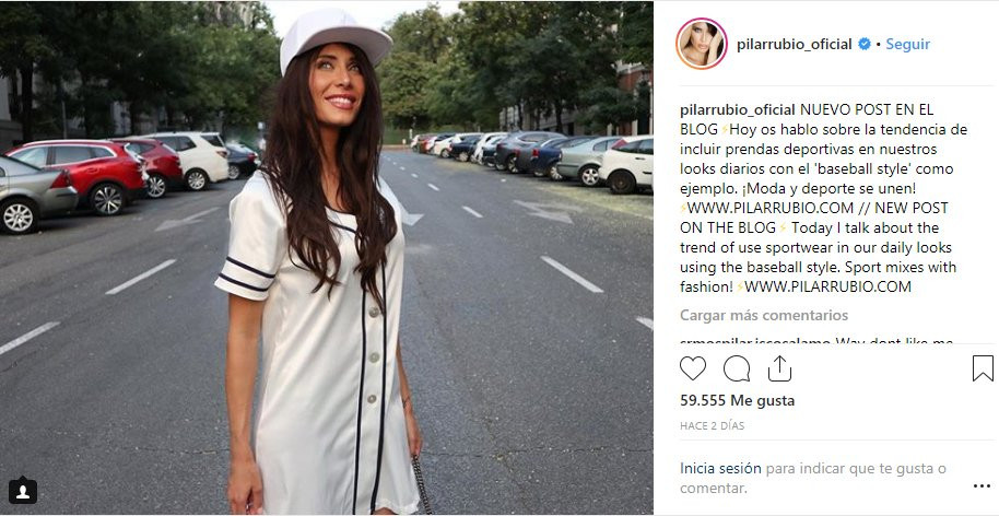 Pilar Rubio con un look muy deportivo / EFE