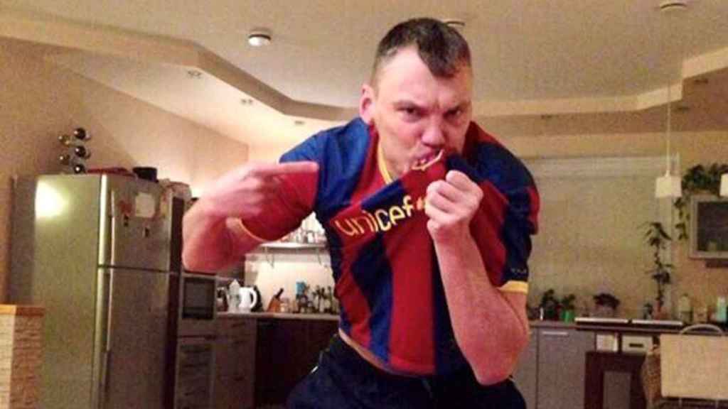 Jasikevicius con la camiseta del Barça / FCB