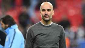 Pep Guardiola en un partido con el Manchester City / EFE