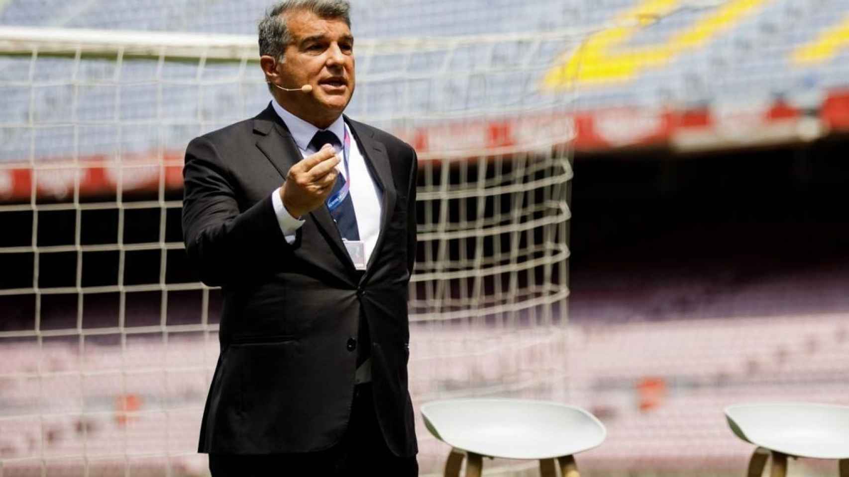 Laporta, en un acto del Barça en el Camp Nou / FCB