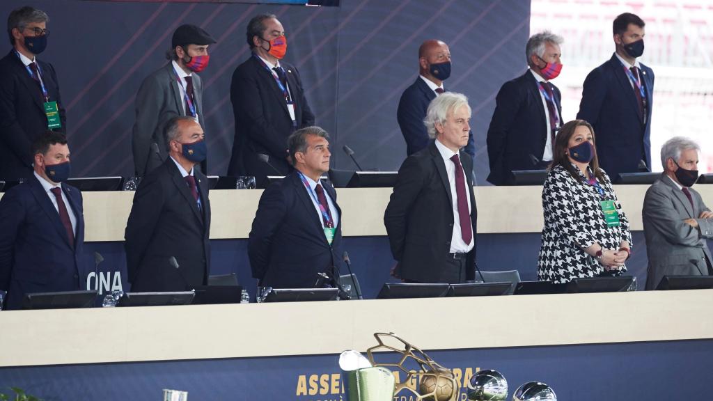 Joan Laporta con Josep Cubells y Rafa Yuste