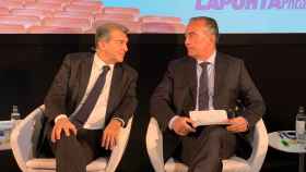 Joan Laporta y Rafa Yuste en la presentación del plan de las secciones / Culemanía