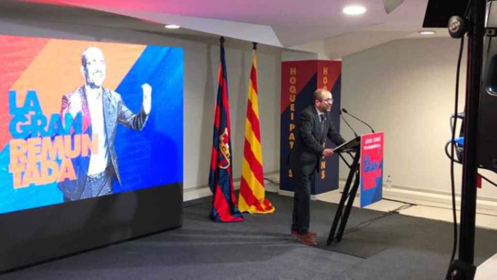 Jordi Farré en la presentación de la sede de 'Nou Impuls Barça' / Jordi Farré