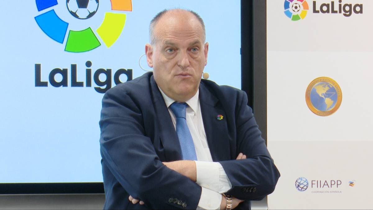 Javier Tebas en un acto de la Liga / EFE