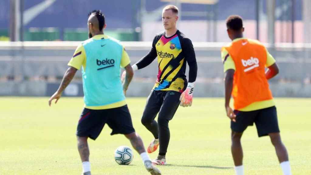 Ter Stegen durante un entrenamiento /FCB