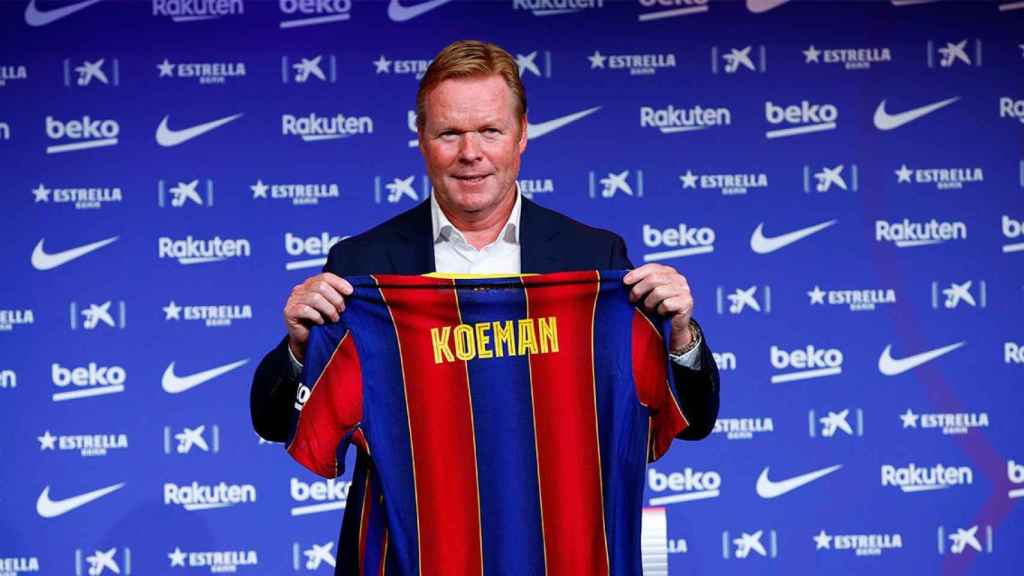 Ronald Koeman en su presentación como entrenador del FC Barcelona / EFE