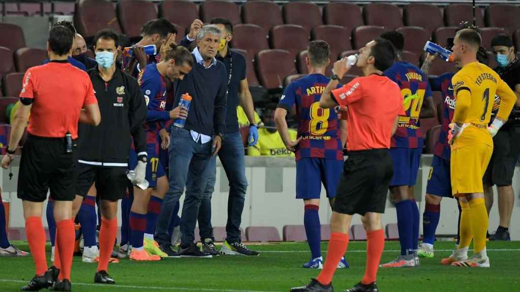 Setién en el partido frente al Leganés / EFE