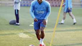 Una foto de Malcom durante un entrenamiento del Barça / FCB