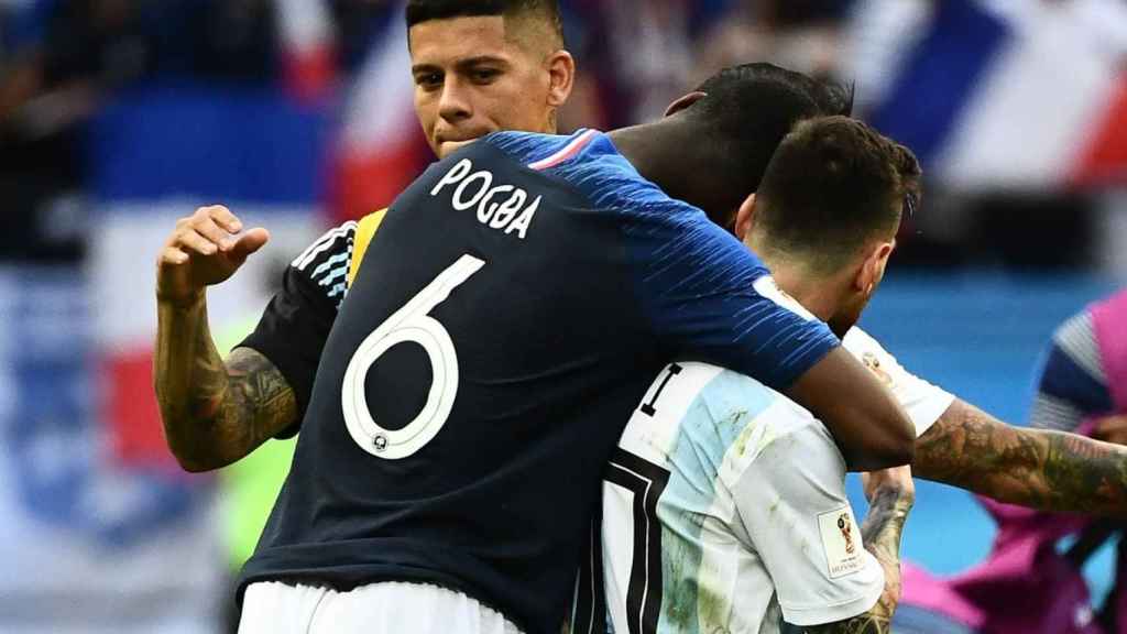 Pogba y Leo Messi en el partido del Mundial de Rusia / EFE