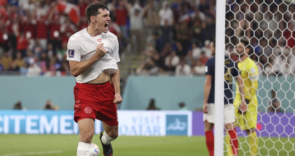 Andreas Christensen, autor de un gol en la derrota de Dinamarca contra Francia / EFE