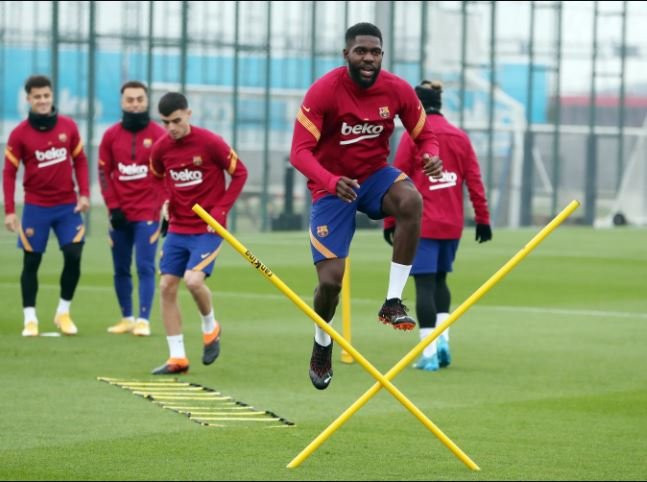 Samuel Umititi ha vuelto a entrenar con el primer equipo / FC BARCELONA