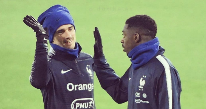 Una foto de Antoine Griezmann y Ousmane Dembelé con Francia / INSTAGRAM