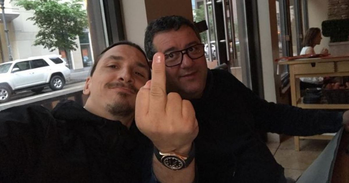 Mino Raiola posa con Zlatan Ibrahimovic / REDES