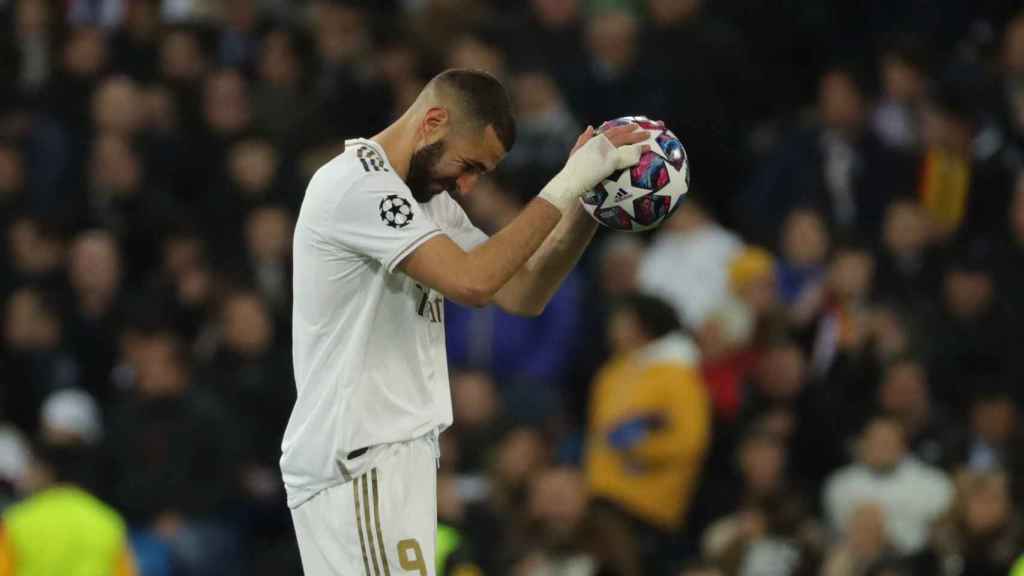 Benzema contra el Manchester City / EFE