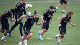 Bale, Jovic y Modric en un entrenamiento del Real Madrid / EFE