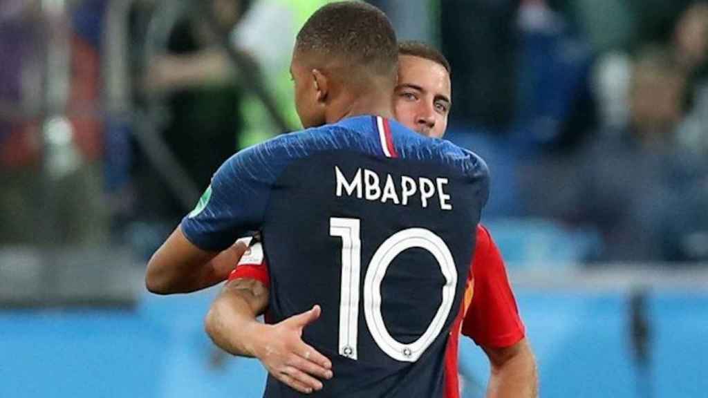 Una foto de Kylian Mbappé y Eden Hazard en el Mundial de Rusia / EFE