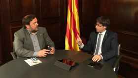 Oriol Junqueras (ERC) y Carles Puigdemont (JxCat), investigados por la propaganda internacional del 'procés' / EUROPA PRESS