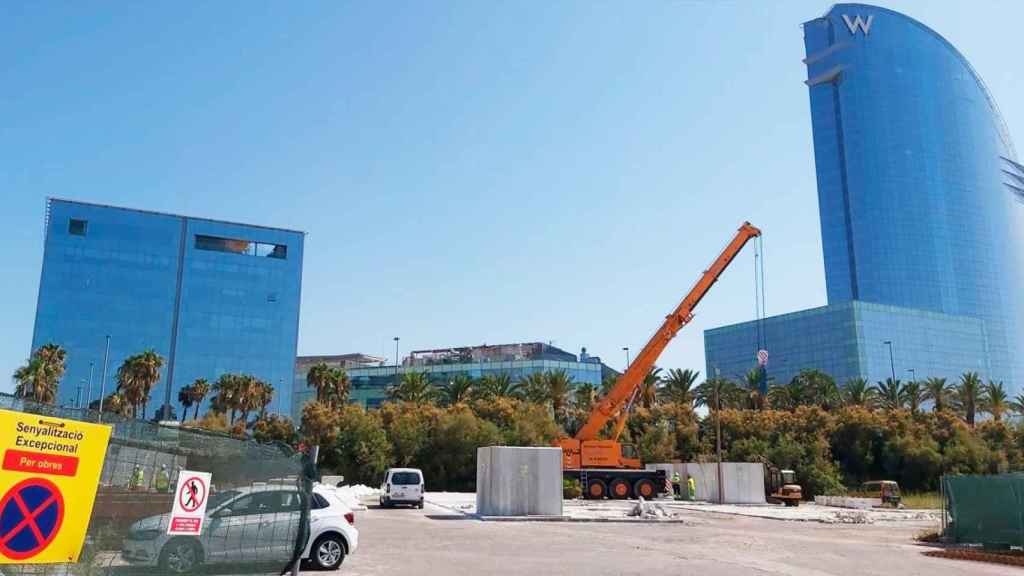 El solar en el que se se proyectaba el Hermitage Barcelona, en la Nova Bocana del Puerto / CG